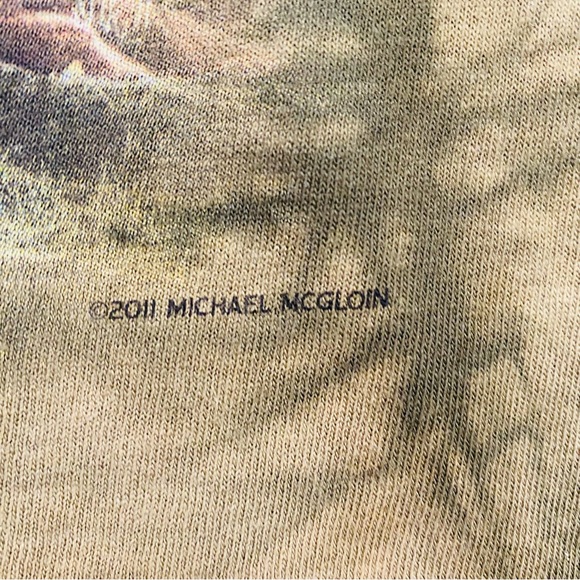 Vintage Fairy Core Nature Shirt XL  Y2K Ying Yang Forest Tee - Picture 3 of 5